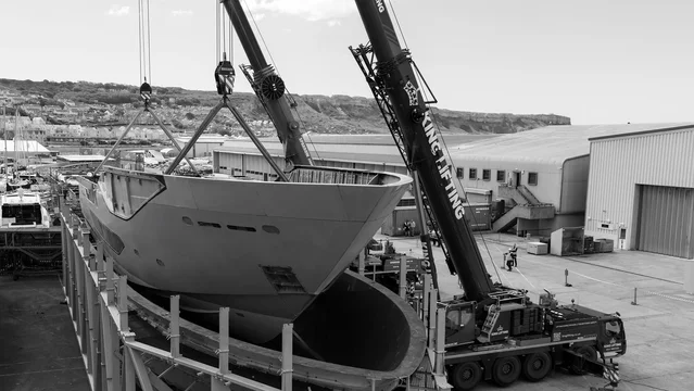 Owner visit marks major milestone for Sunseeker 134 Superyacht at Osprey Quay