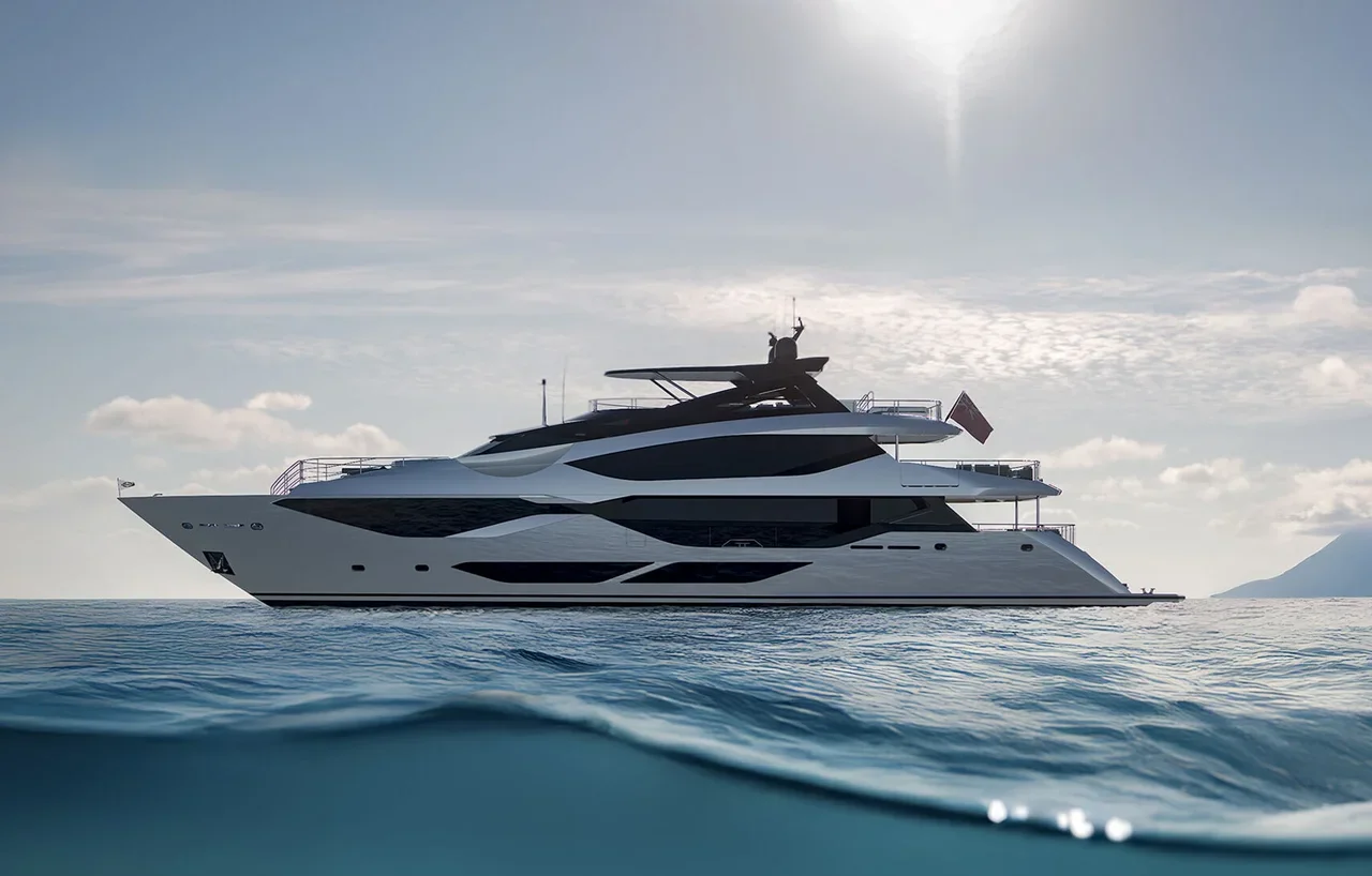 Hull No.1 of the Sunseeker 134 Superyacht